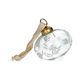 Kerstbal, glas, ui-vorm met takjes en sterren, Ø7 cm