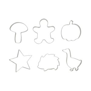 Emporte-pièce, oie/étoile, acier inox recyclé, ensemble de 6 pcs