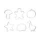 Emporte-pièce, oie/étoile, acier inox recyclé, ensemble de 6 pcs