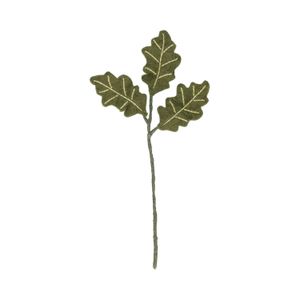 Branche, feutrine, feuille de chêne, vert, 28 cm