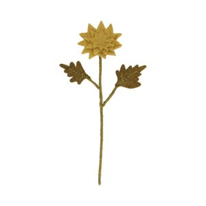Fleur, feutrine, dahlia, jaune, 35 cm
