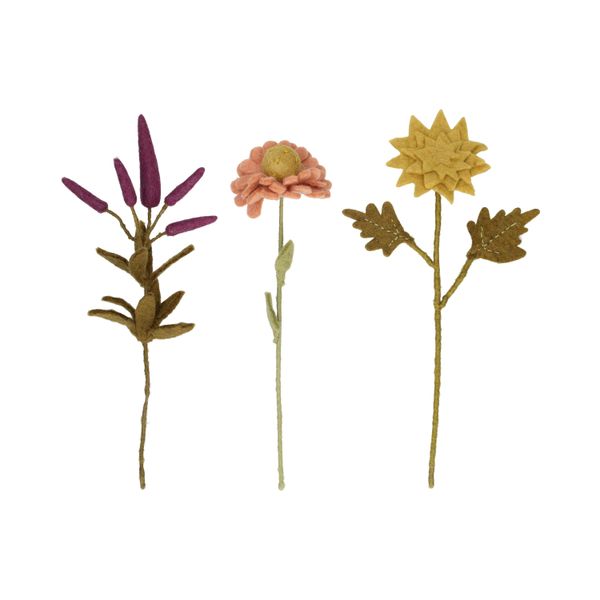 Blume Dahlie, Filz, gelb, 35 cm