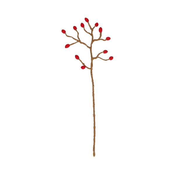 Zweig Hagebutte, Filz, 40 cm