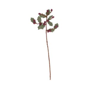Branche, feutrine, baies violettes, 37 cm