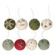 Kerstballen met takjes, vilt, set van 8, Ø5 cm