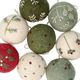Kerstballen met takjes, vilt, set van 8, Ø5 cm