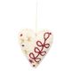 Hanger, vilt, hart met bloem, geborduurd