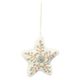 Hanger, vilt, witte ster met bloem, geborduurd