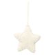 Hanger, vilt, witte ster met bloem, geborduurd