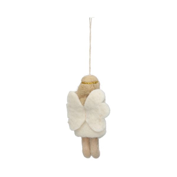 Hanger, vilt, engel met witte jurk en ster