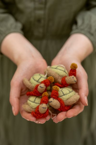 Suspension de Noël, feutrine, Zoë la tortue marine, WWF