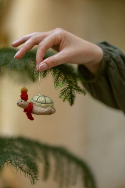 Suspension de Noël, feutrine, Zoë la tortue marine, WWF