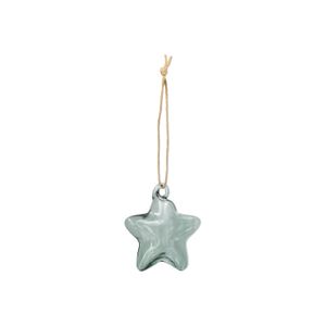 Suspension, verre, étoile, vert