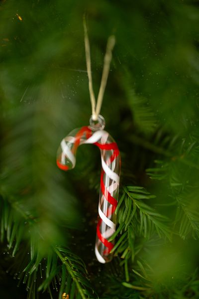 Hanger, glas, candy cane
