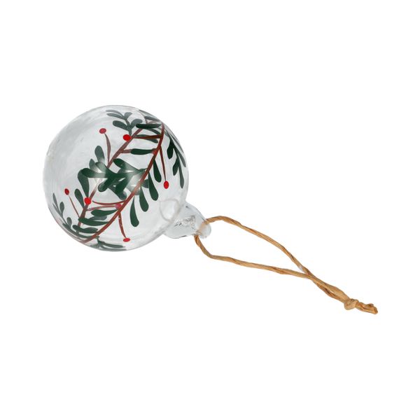 Kerstbal, glas, krans, 5 cm