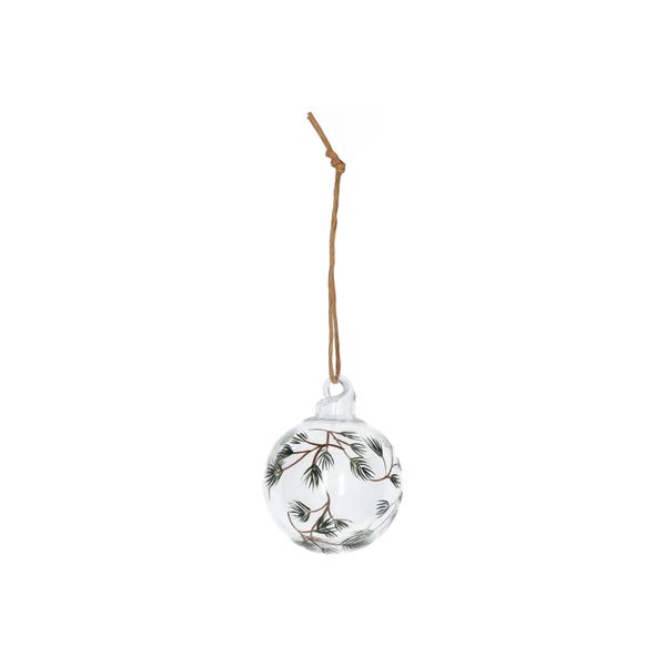 Boule de Noël, verre, brindilles