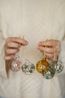 Kerstbal, glas, krans, groen