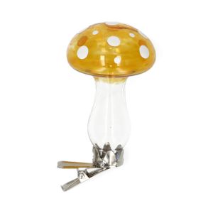 Knijper paddenstoel, glas, oker