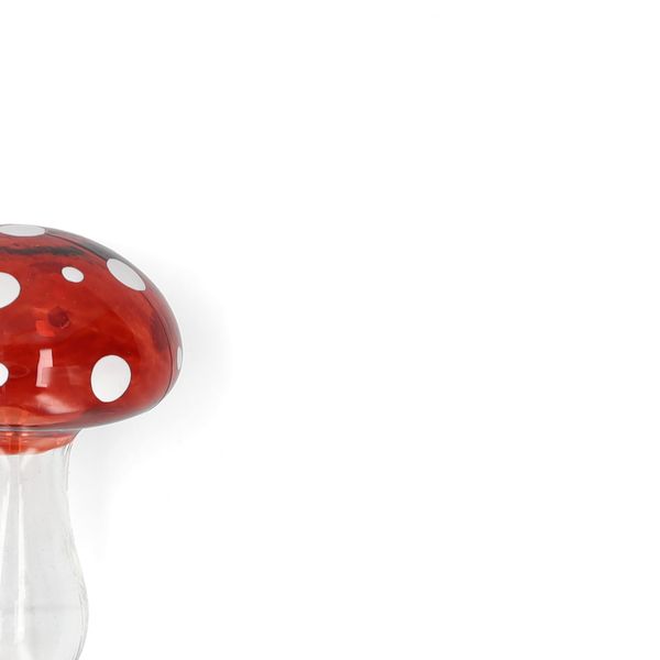 Knijper paddenstoel, glas, rood