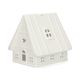 Waxinelichthouder, porselein, barn huisje, 13 cm