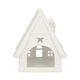 Waxinelichthouder, porselein, barn huisje, 13 cm