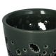 Bougeoir pour bougie chauffe-plat, porcelaine, vert, Ø7,2 cm x 5,5 cm