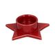 Kandelaar ster, porselein, rood, adventkaars