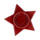 Kandelaar ster, porselein, rood, adventkaars