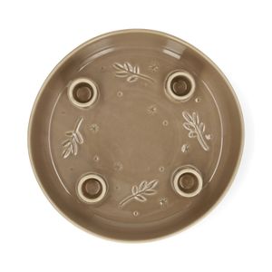 Bougeoir pour 4 bougies, porcelaine, brun clair, 23 cm
