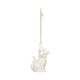 Hanger, porselein, hond, wit en goud