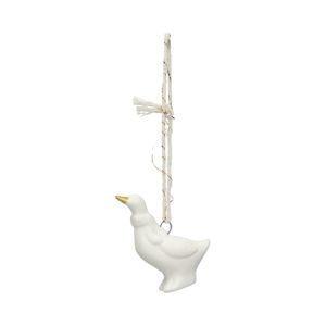 Hanger, porselein, gans, wit en goud