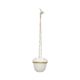 Hanger, porselein, eikeltje, wit en goud