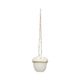 Hanger, porselein, eikeltje, wit en goud