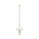 Hanger, porselein, paddenstoel, wit en goud