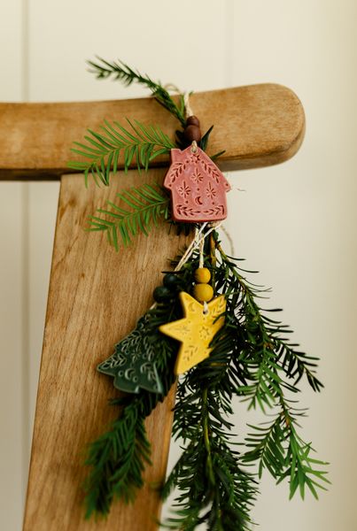 Hanger, porselein, huis, rood