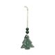 Hanger, porselein, kerstboom, groen