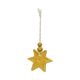 Hanger, porselein, ster, geel