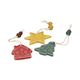 Hanger, porselein, ster, geel