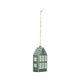Hanger, porselein, puntgevelhuis, groen