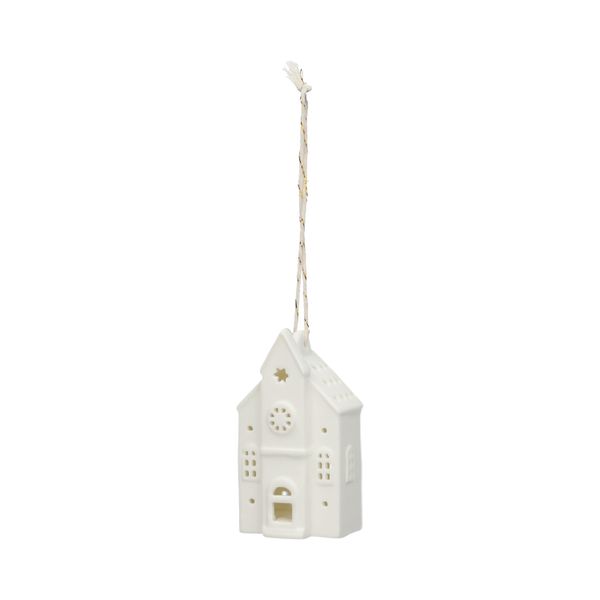 Hanger, porselein, kerk, wit
