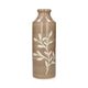 Vase motif branches, grès, brun clair,  Ø9 X 25 cm