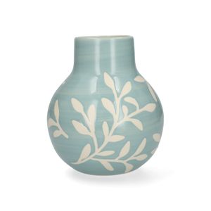 Vase, Steingut, Zweige, blau, Ø14 x 16,5 cm Vase, Steingut, Zweige, blau, Ø14 x 16,5 cm