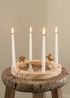 Stekers voor jaarring, hout, kerst, set van 4