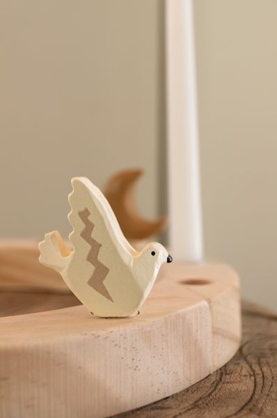 Stekers voor jaarring, hout, kerst, set van 4