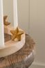 Stekers voor jaarring, hout, kerst, set van 4