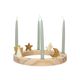 Stekers voor jaarring, hout, kerst, set van 4