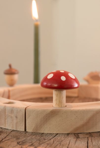 Stekers voor jaarring, hout, herfst, set van 4