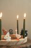 Stekers voor jaarring, hout, kerstmis, set van 4