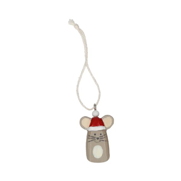 Hangers, hout, set van 4 (duif,muis,cadeau en sneeuwpop)