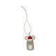 Hangers, hout, set van 4 (duif,muis,cadeau en sneeuwpop)